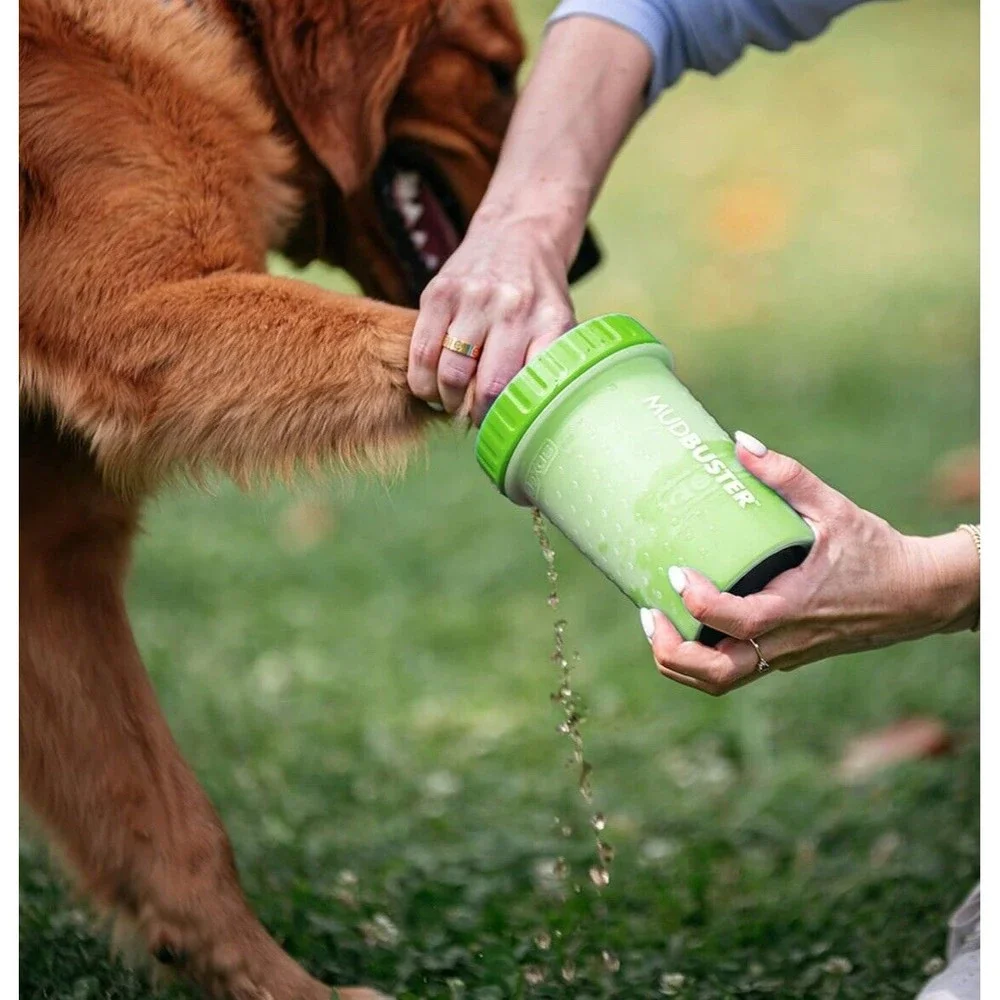 Dexas MudBuster Portable Dog Paw Cleaner, Green, PW710383